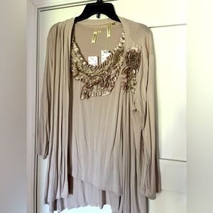 BRAND NEW! Chenault cardigan with matching Tank